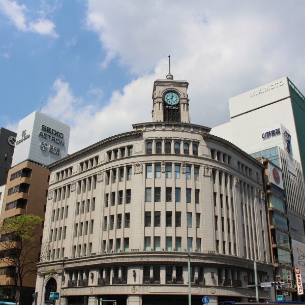 銀座・和光の時計台の写真